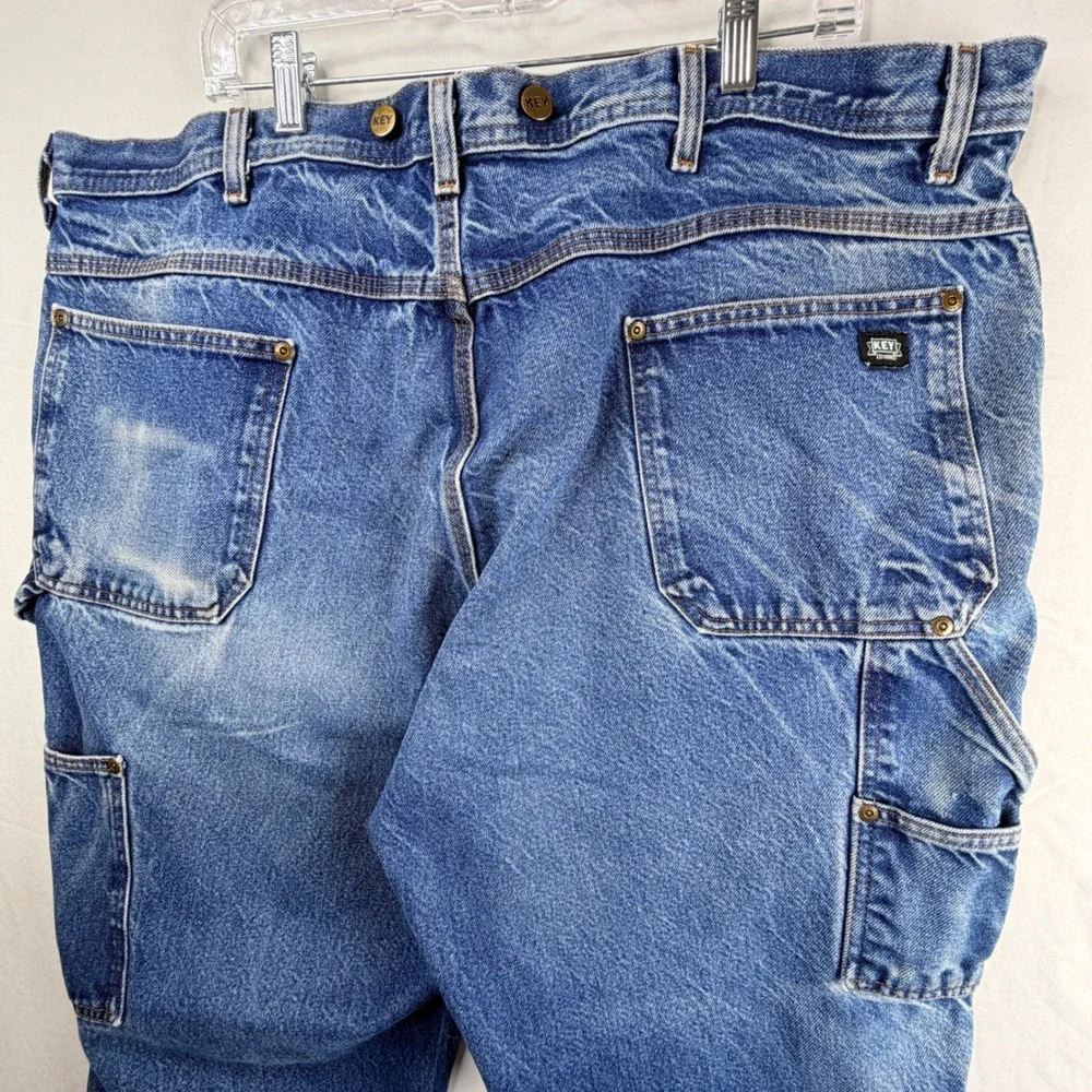 Key Industries Mens Double Front Work Denim Logger Utility Jeans 42x30